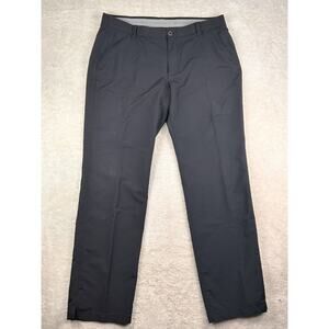 Under Armour Match Play Golf Pants Mens Size 40x34 Flat Front Black Lightweight